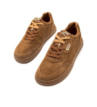 MTNG Free Miami Brown Leather Sneakers