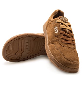 MTNG Free Miami Brown Leather Sneakers