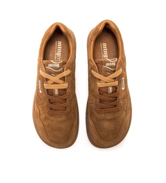 MTNG Free Miami Brown Leather Sneakers