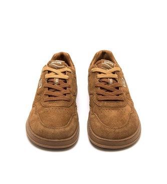 MTNG Free Miami Brown Leather Sneakers