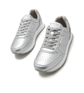 Mustang Trainers Casual Joggo Silver