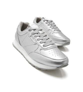 Mustang Trainers Casual Joggo Silver