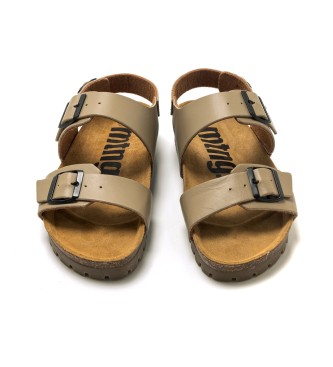 Mustang Adam Brown Leather Sandals