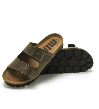 Mustang Adam Leather Sandals green