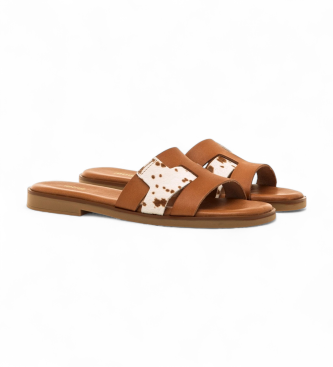 MTNG Bruine Alysa Leren Sandalen