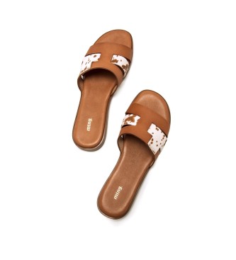 MTNG Bruine Alysa Leren Sandalen