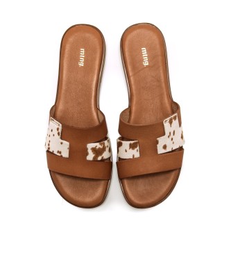 MTNG Bruine Alysa Leren Sandalen