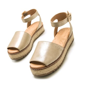 Mustang Sandalen Amelie gold -Plattformhhe 5cm