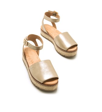 Mustang Sandalias Amelie dorado -Altura plataforma 5cm-