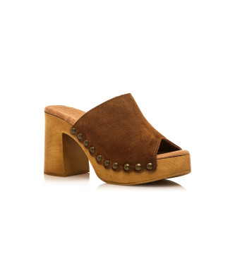 Mustang Brown Coyote Leather Sandals