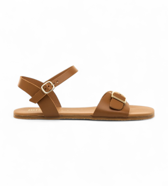 Mustang Sandales en cuir Free Cleo de couleur marron