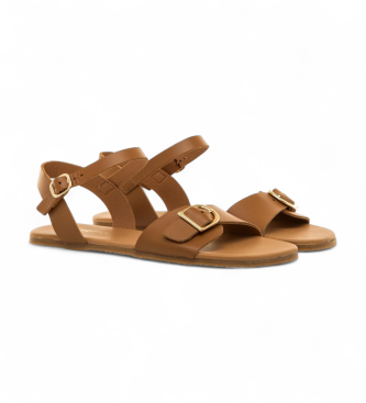 Mustang Sandales en cuir Free Cleo de couleur marron