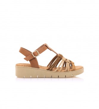 Mustang Happy Leather Sandals marron