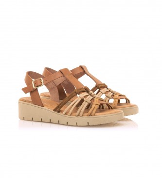 Mustang Happy Leather Sandals brown