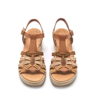 Mustang Happy Leather Sandals brown