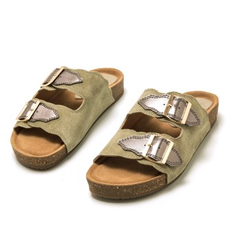 Mustang Leather Sandals Lin green