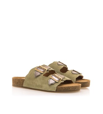 Mustang Leather Sandals Lin green