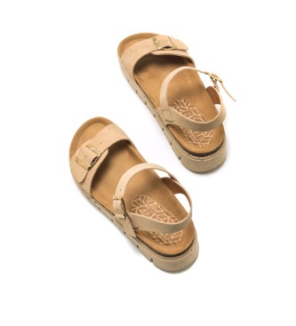 Mustang Casual Lion Beige Leather Sandals