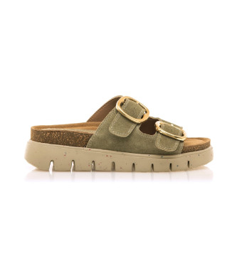 Mustang Leather Sandals Lion green