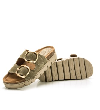 Mustang Leather Sandals Lion green