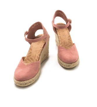Mustang Louisa pink sandals -Heel height 7cm