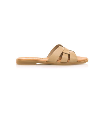 Mustang Beige Maria Leather Sandals