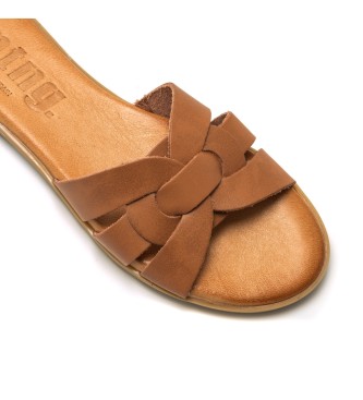 Mustang Brown Maria Leather Sandals