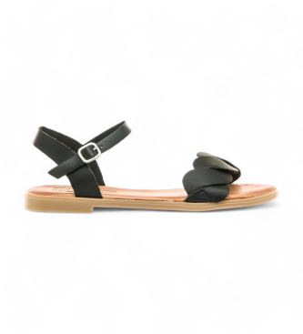 Mustang Maria Leather Sandals black