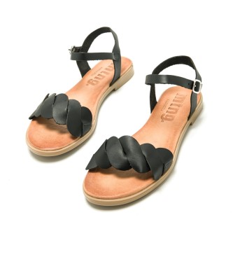 Mustang Maria Leather Sandals black