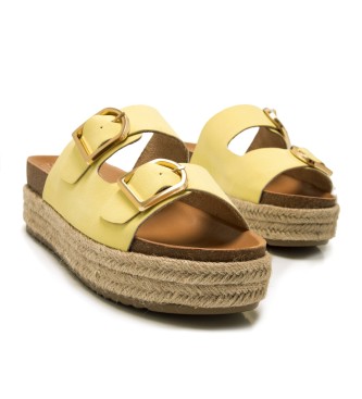 Mustang Yellow Pearl Sandals