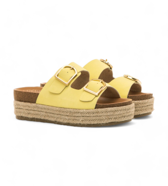 Mustang Yellow Pearl Sandals