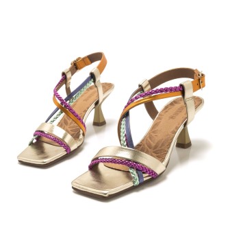 Mustang Multicoloured Annie Leather Sandals -Heel height 7cm