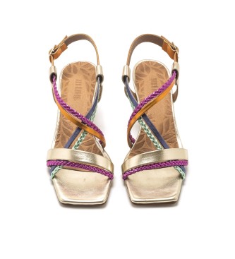 Mustang Multicoloured Annie Leather Sandals -Heel height 7cm