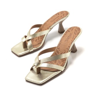 Mustang Dress leather sandals ANNIE gold