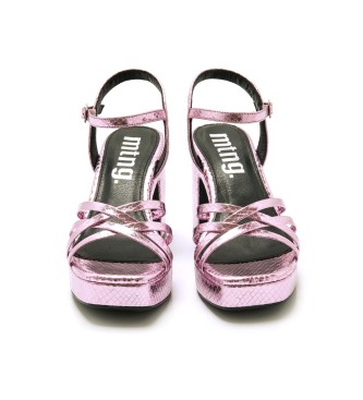 Mustang Britt pink sandals -Heel height 7cm