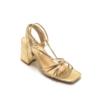 Mustang Karla gold sandals -Heel height 5cm