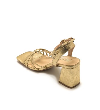 Mustang Karla gold sandals -Heel height 5cm