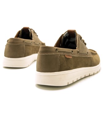 Mustang Denver leather boat shoes green