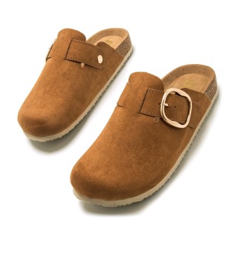 Mustang Brown Linit clogs