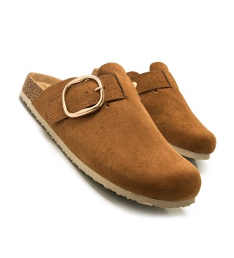 Mustang Brown Linit clogs