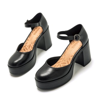 Mustang Sandals Sixties black -Height heel 8cm