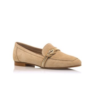 Mustang Leather Moccasins Camille beige