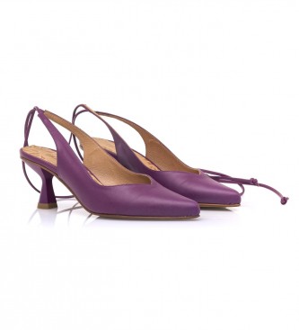 Mustang Mandy lilac leather shoes -Heel height 6cm