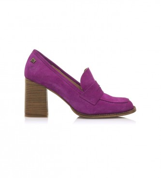 Mustang Zapatos de piel Violette Lila -Altura tacn 5cm-