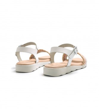 MTNG KIDS Iris Leather Sandals white