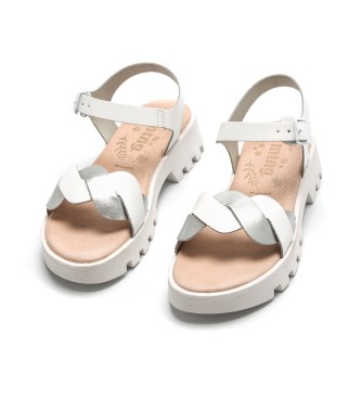 Mustang Kids Silver Vane Leather Sandals