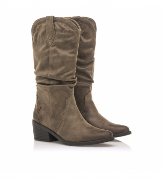 Mustang Cowboy boots taupe details