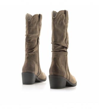 Mustang Cowboy boots taupe details