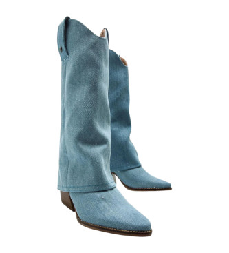 Mustang Leather boots Missouri Blue