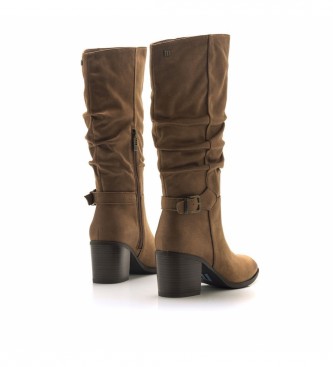 Mustang Brown Miriana boots -Heel height 7cm